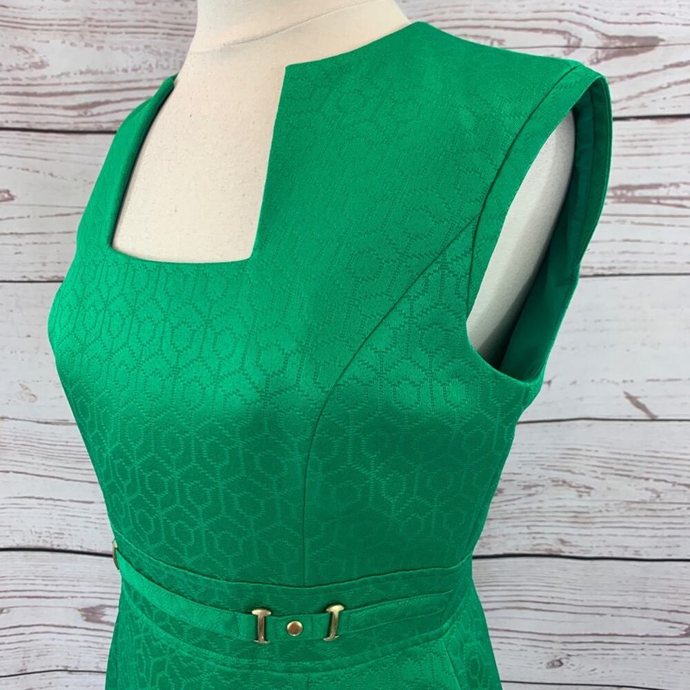 Tahari Arthur S. Levine Green Sheath Dress View 5